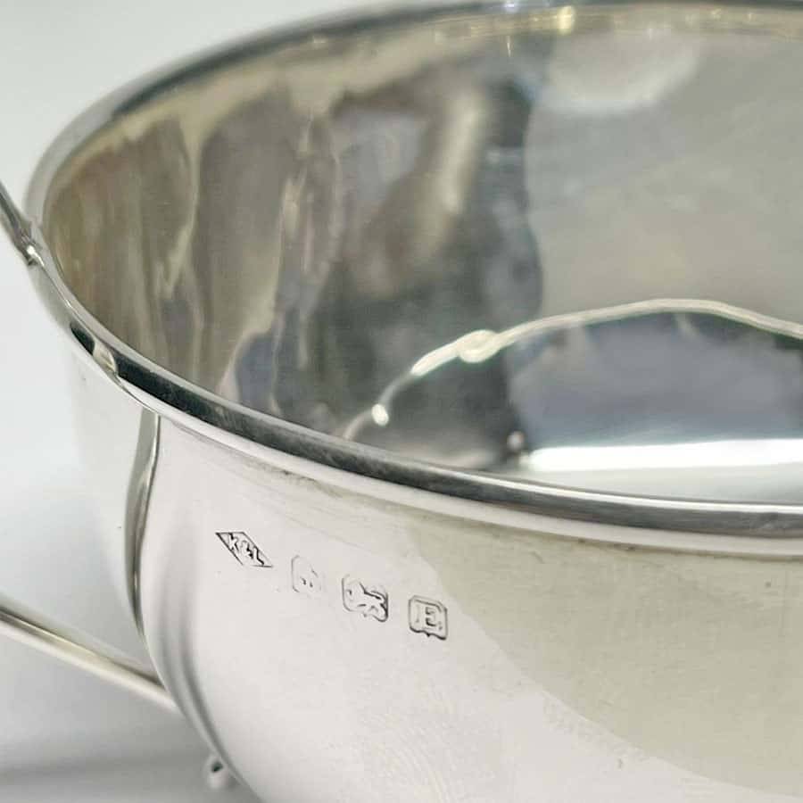 Hallmarked Silver Double Handled Porringer Birmingham 1929