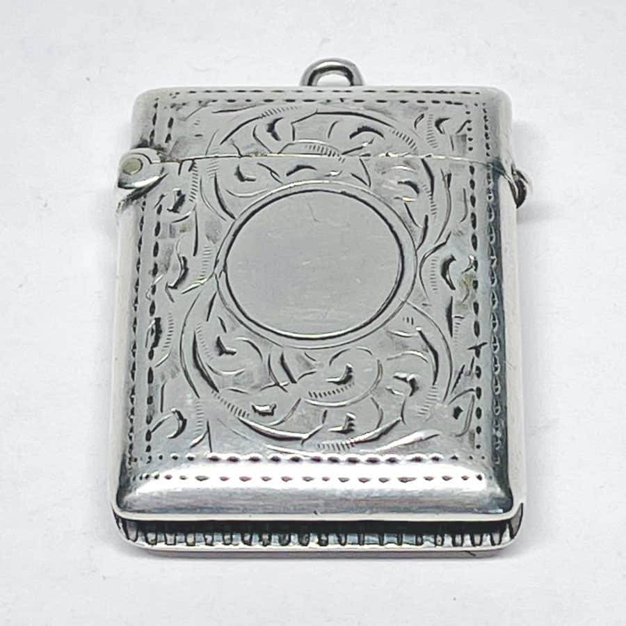 Hallmarked Silver Vesta Case Birmingham 1902