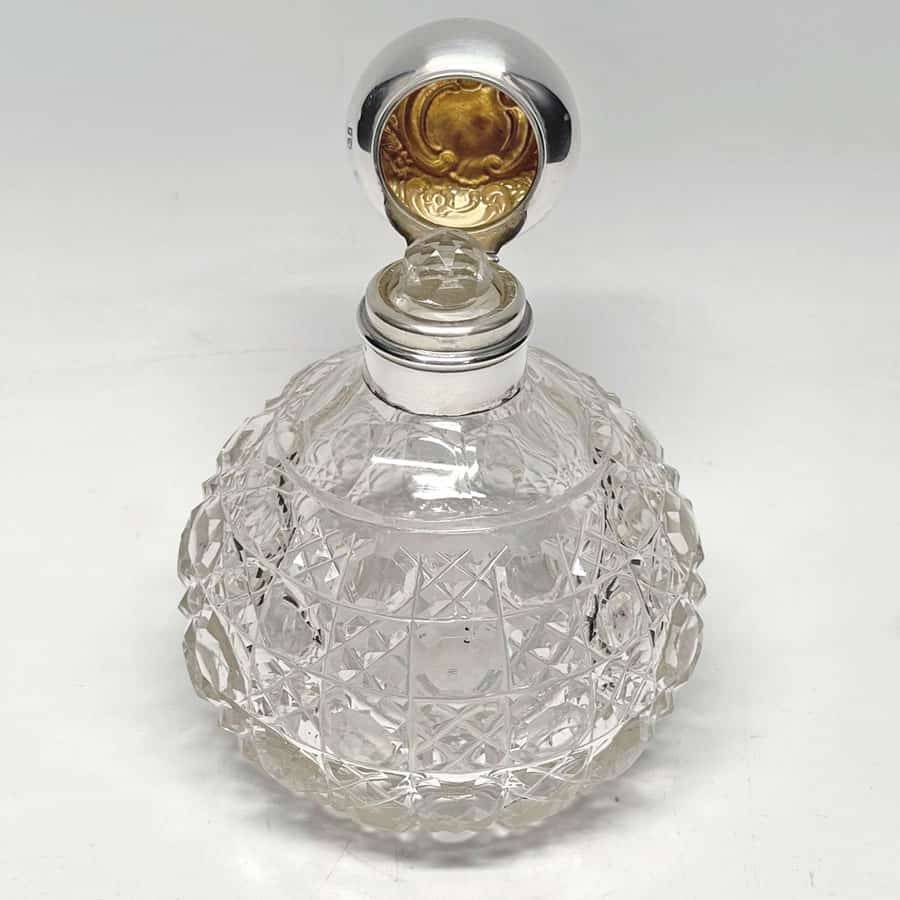 Silver Topped Perfume Bottle Birmingham 1902