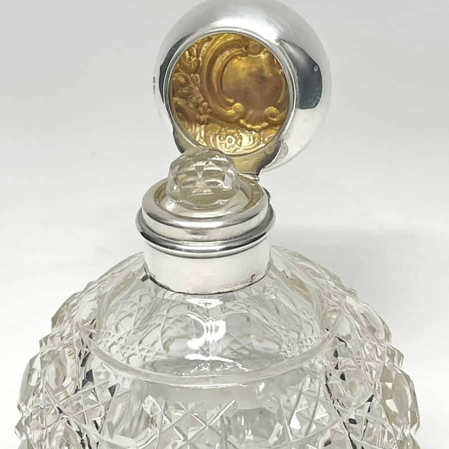 Silver Topped Perfume Bottle Birmingham 1902