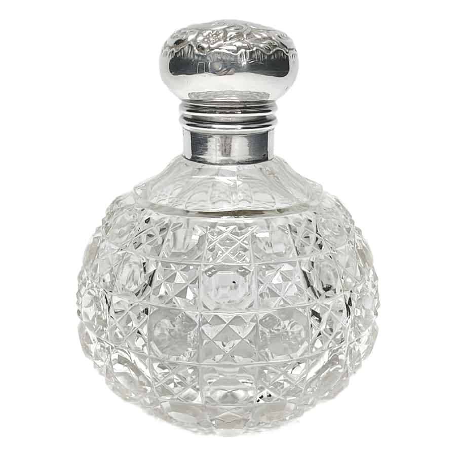 Silver Topped Perfume Bottle Birmingham 1902