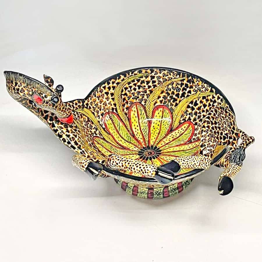 Ardmore Hand Painted Giraffe Bowl 2012