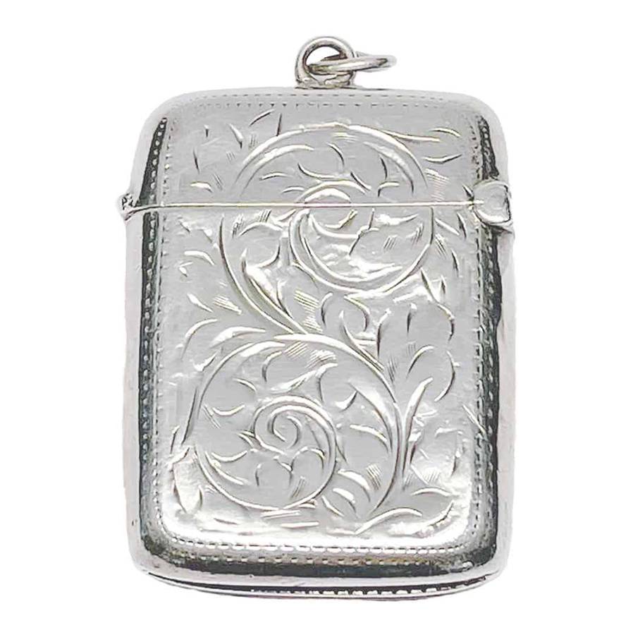 Hallmarked Silver Vesta Case Birmingham 1902