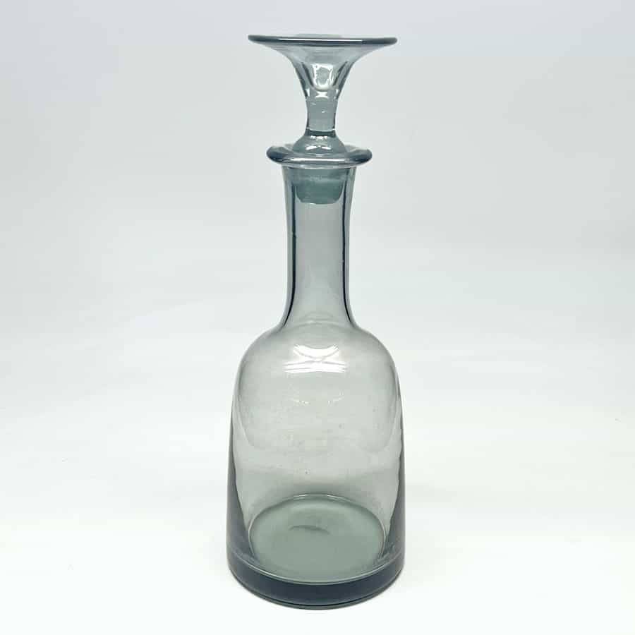 Retro 1970 Smokey Grey Glass Decanter