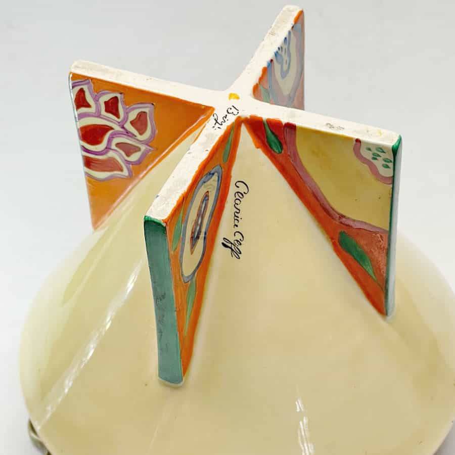 Rare Clarice Cliff Bizarre  Lei Conical Biscuit Barrel