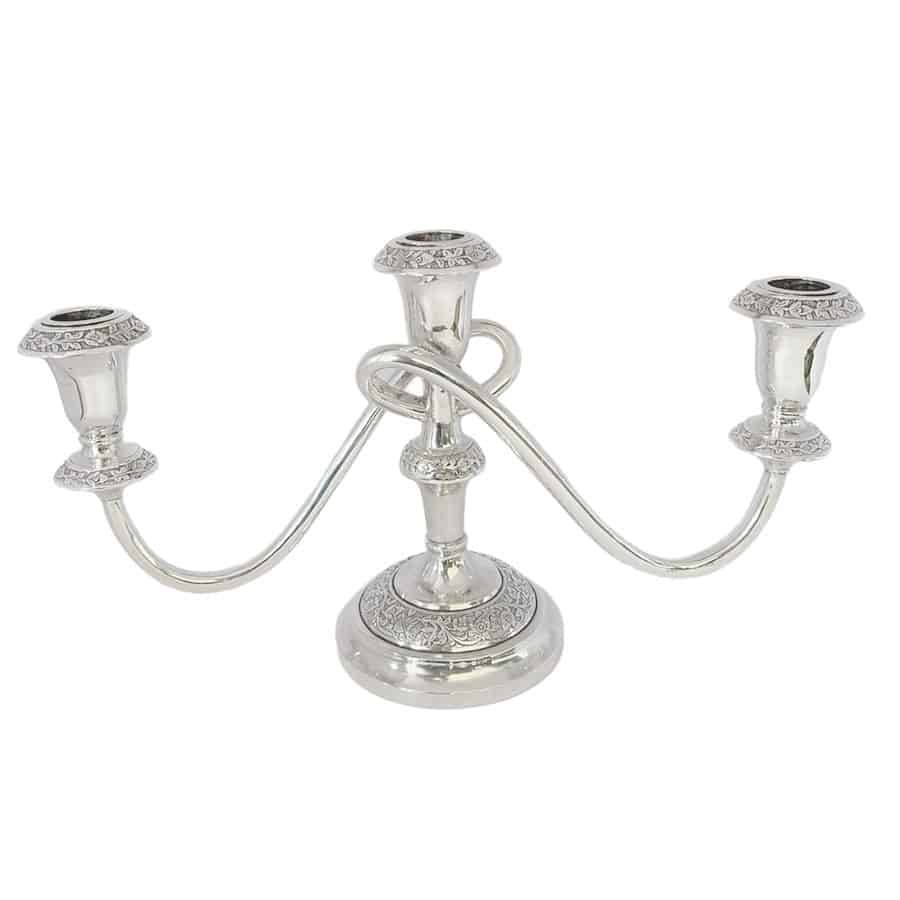 Three Arm Silver Candlestick