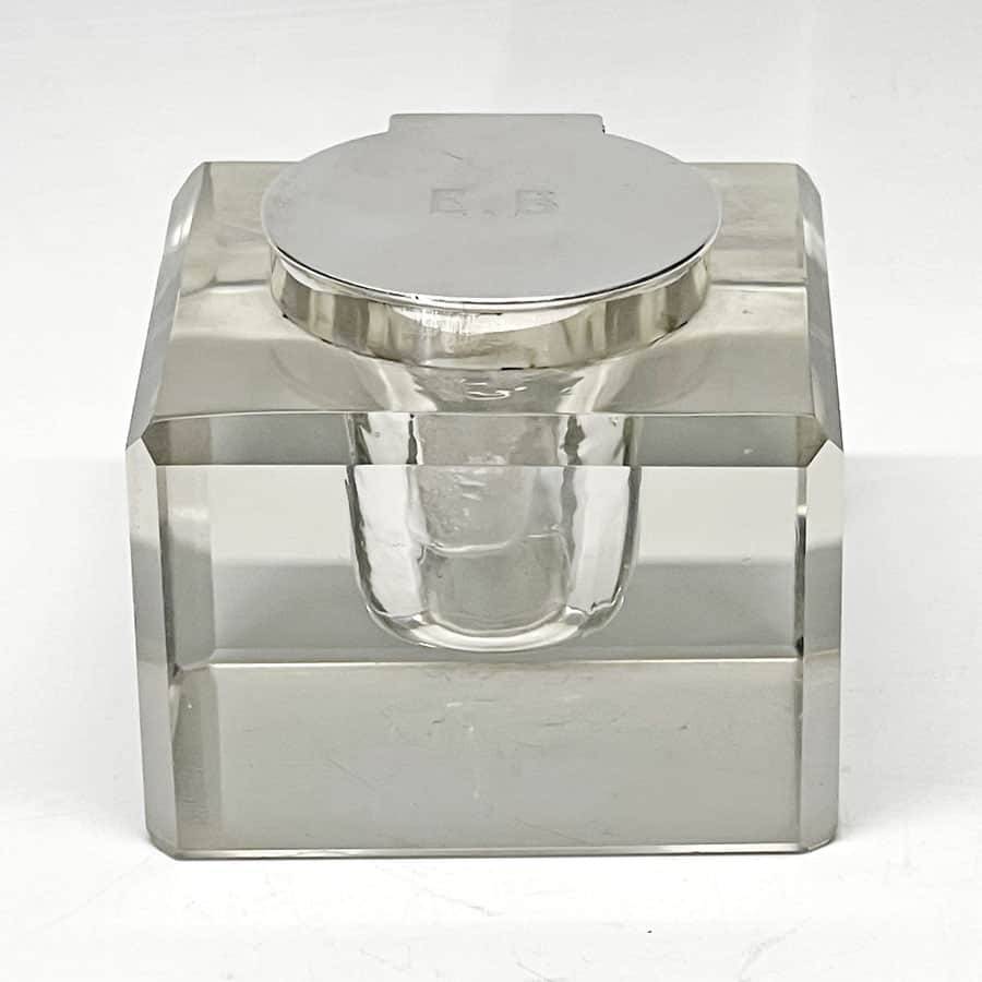 Hallmarked Silver Inkwell Birmingham 1907