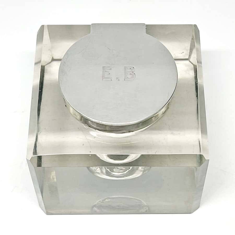 Hallmarked Silver Inkwell Birmingham 1907