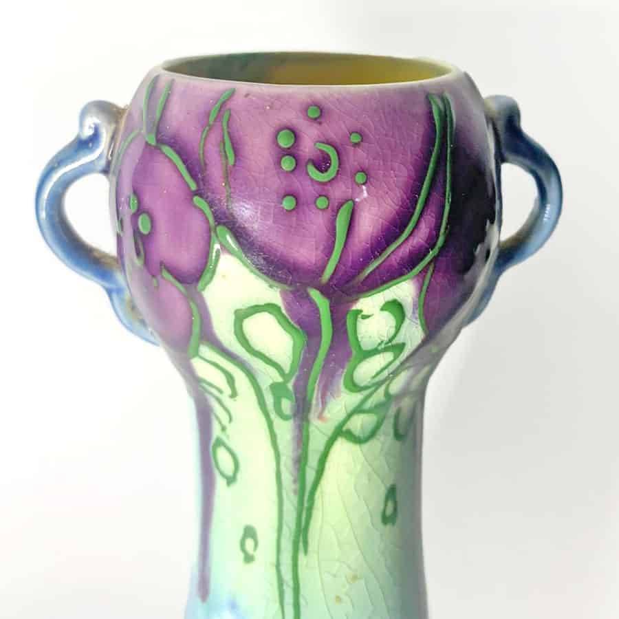 Minton Pottery Secessionist Art Nouveau Poppy Vase C1910