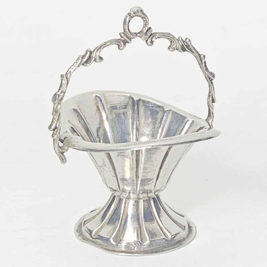 Hallmarked Silver Miniature Basket