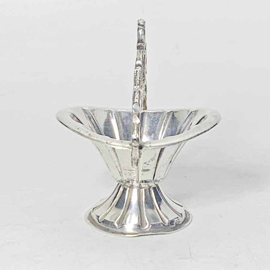 Hallmarked Silver Miniature Basket