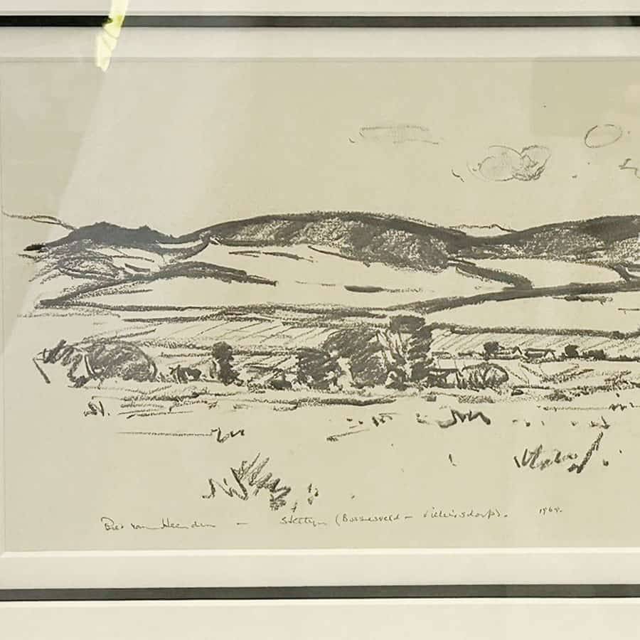 Piet van Heerden Bosveld Vieliersdorp Charcoal 1969
