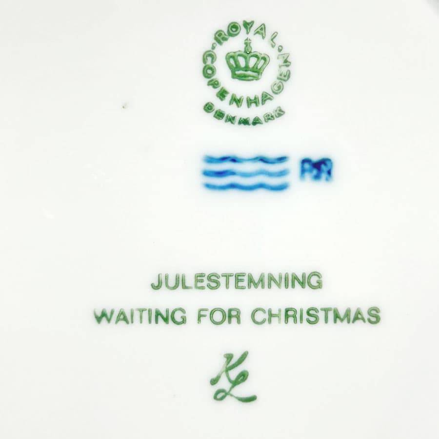 Royal Copenhagen Waiting For Christmas Plate 1982