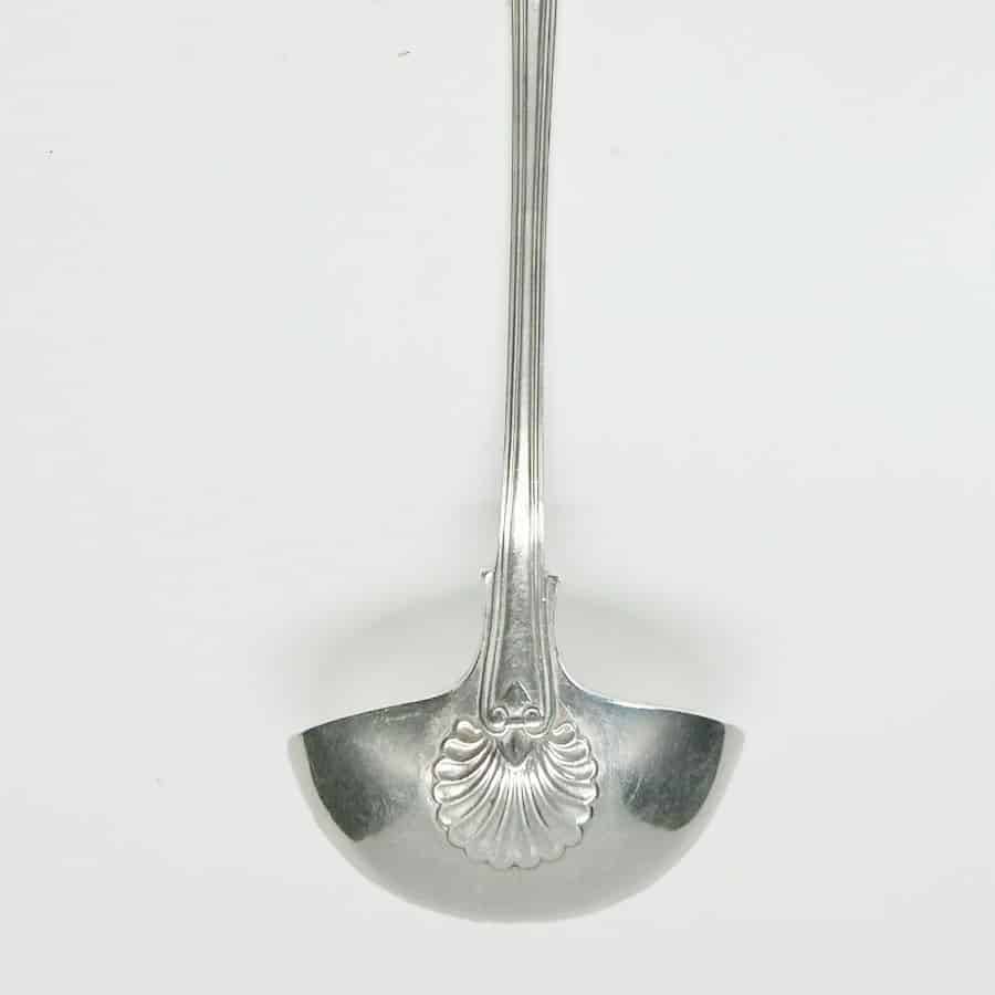 Hallmarked Shell Pattern Silver Soup Ladle London 1848