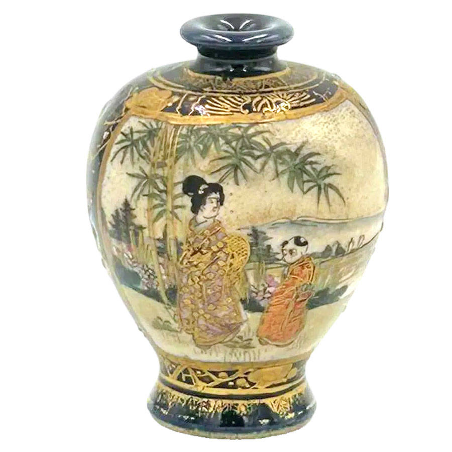 Japanese Satsuma Miniature Vase 20th