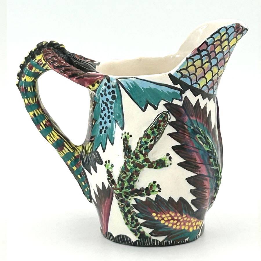 Ardmore Hand Painted Crocodile Jug Othlg