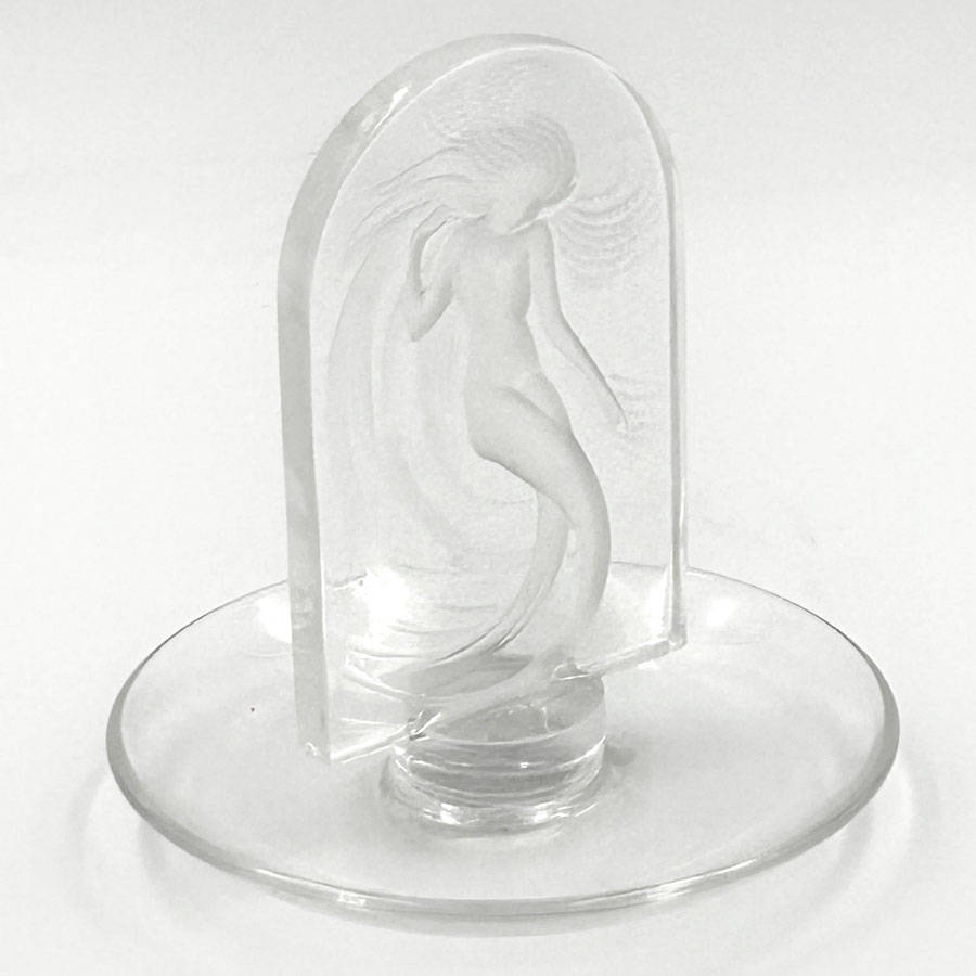 Lalique Frosted And Clear Crystal Naiade Mermaid Ring Dish