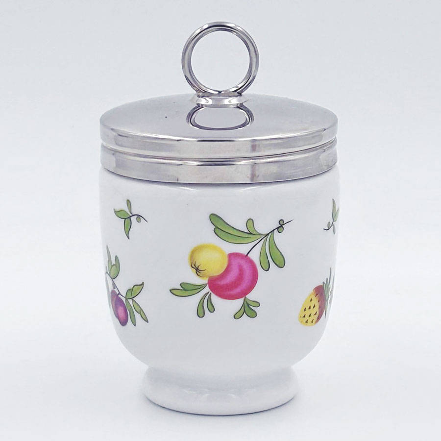 Royal Worcester Porcelain Egg Coddler Mixed Fruits