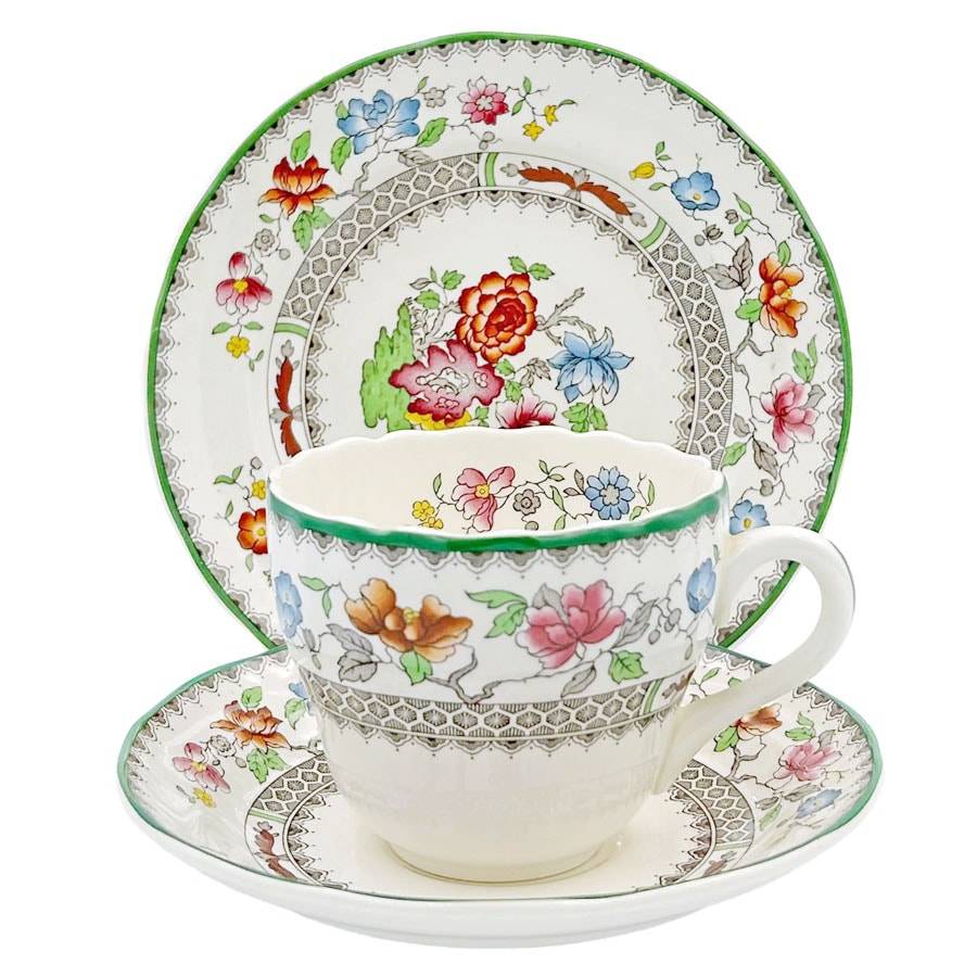 Copeland Spode Chinese Rose Pattern Trio