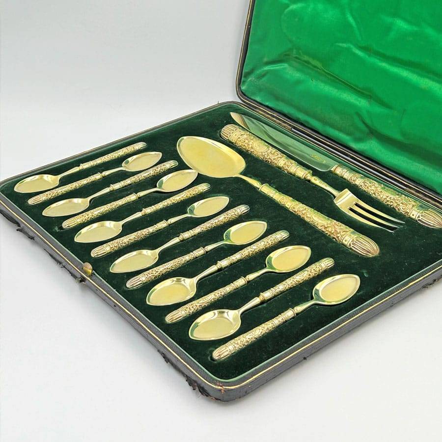 Hallmarked Silver Victorian High Tea Serving Set London 1897