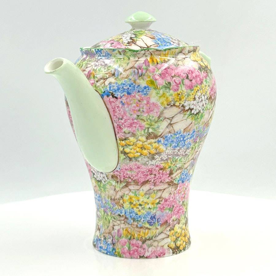 Shelley Rock Garden Coffee Pot Chintz