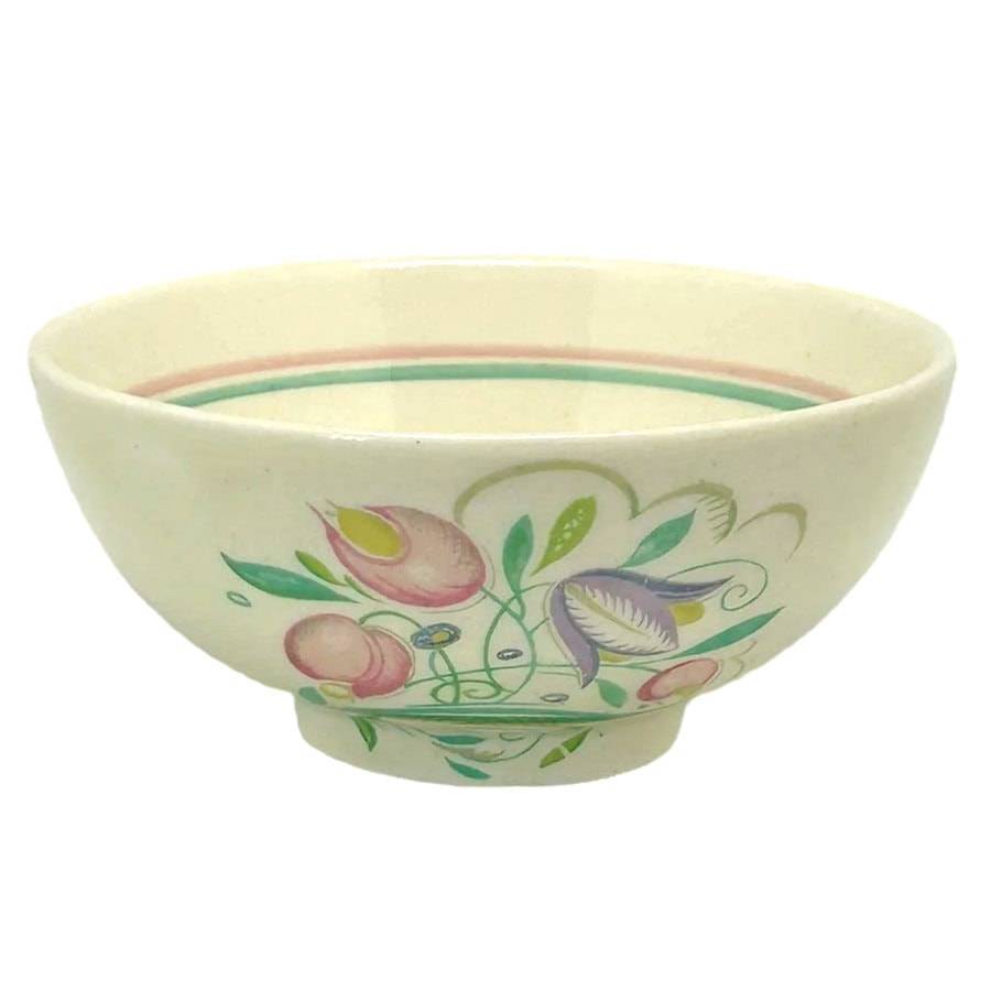 Susie Cooper Banded Dresden Spray Coffee Sugar Bowl