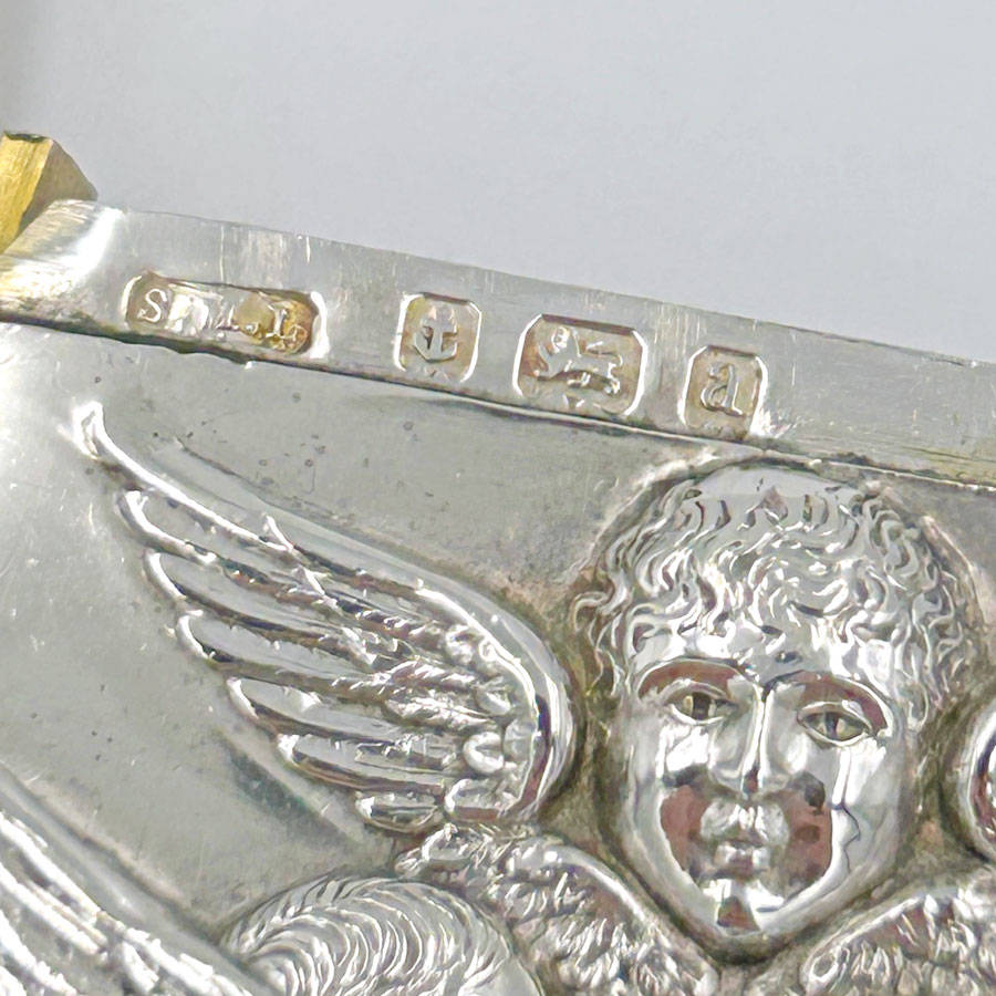 Hallmarked Silver Vesta Case Reynolds Angels Birmingham 1900