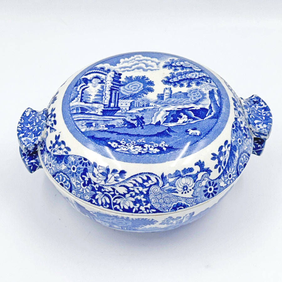 Copeland Spode Blue Italian Small Lidded Vegetable Bowl