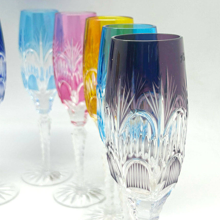 Crystal Longe Stem Champagne Flutes AJR Hungary