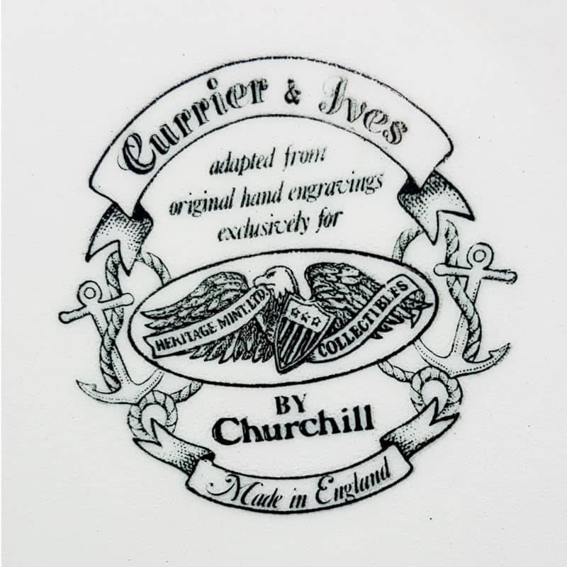 Currier and Ives Theoxena Plate by Churchill