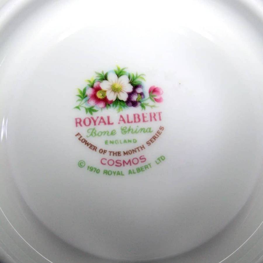Royal Albert Flower Of The Month October Cosmos Tea Trio