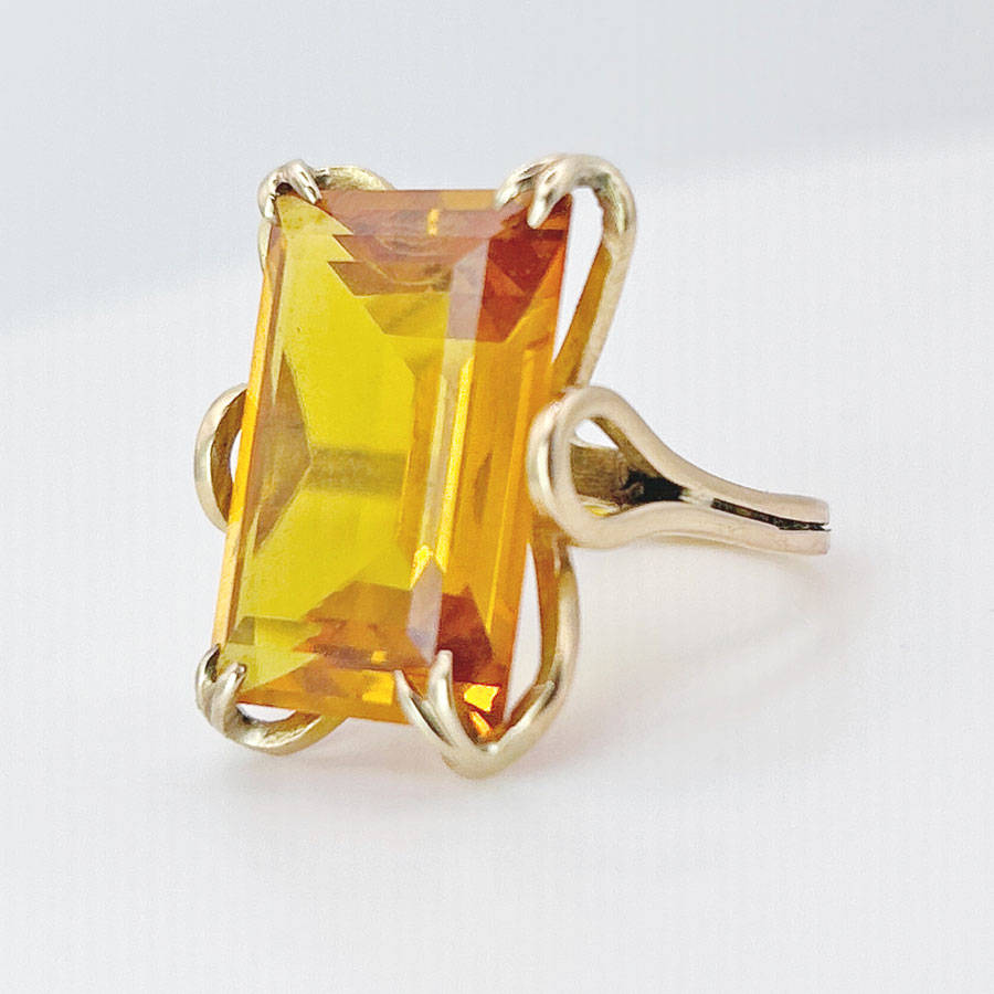 18ct Gold Citrine Cocktail Ring