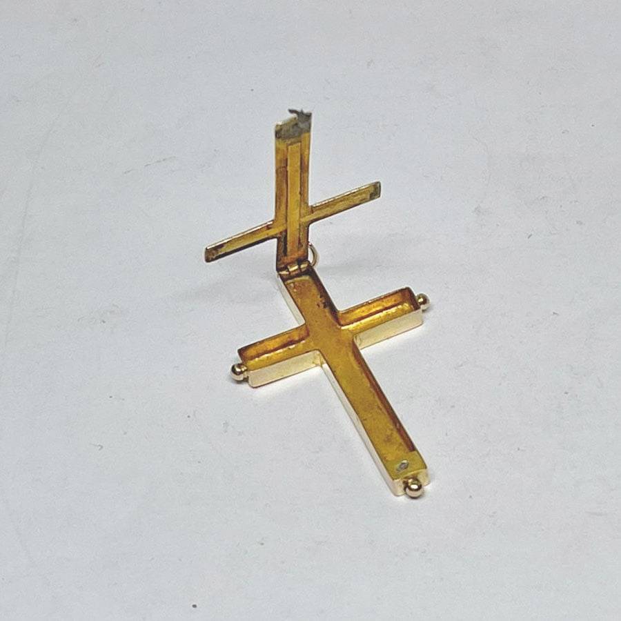 18ct Gold Hinged Crucifix Pendant