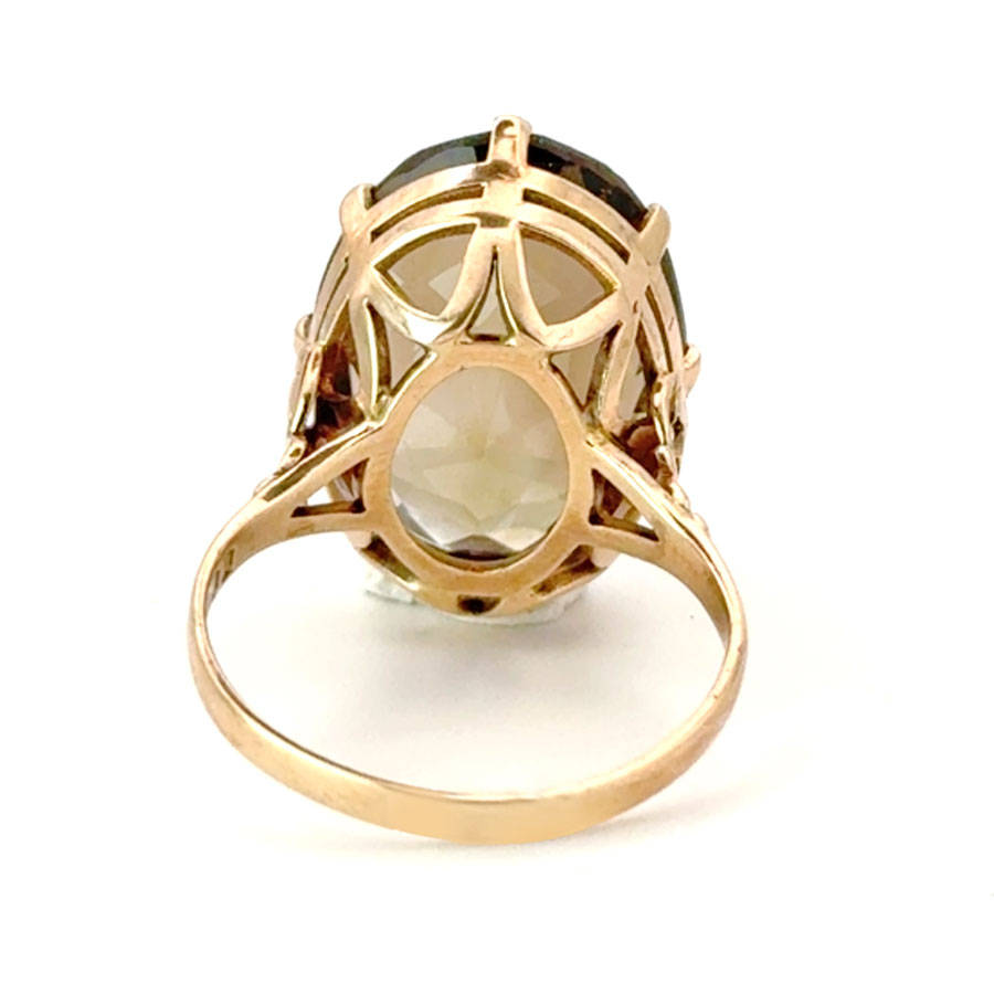 9ct Gold Topaz Cocktail Dress Ring