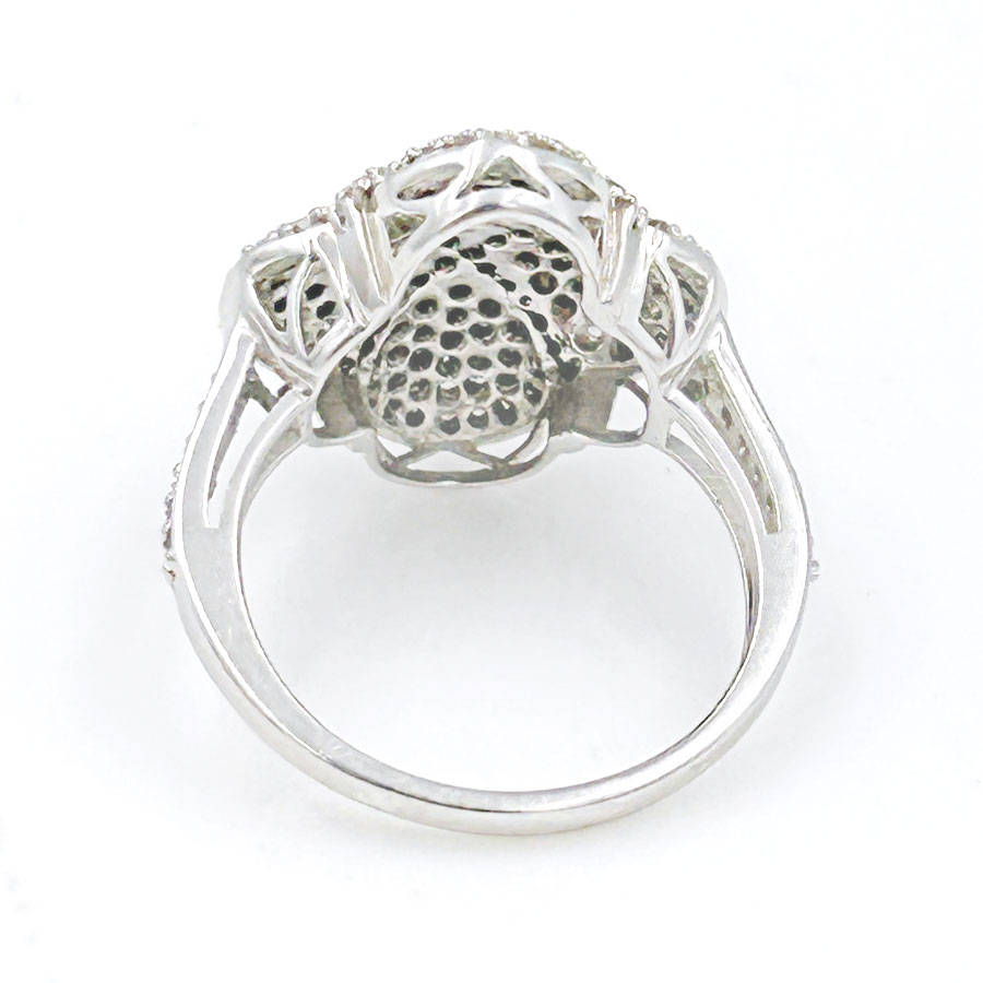 9ct White Gold Diamond Cluster Ring