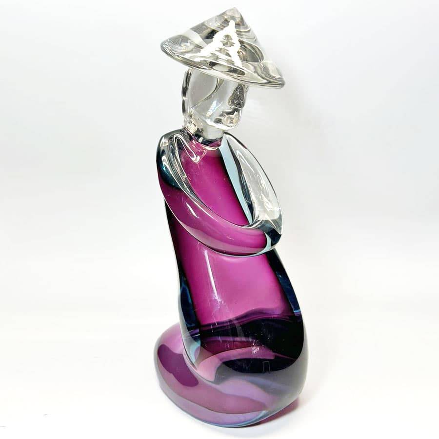 Archimede Seguso Large Murano Glass Chinese Man 20th 36cm