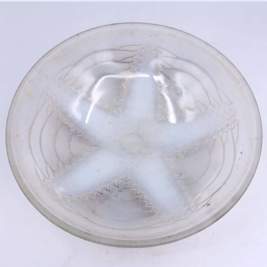 Art Deco Opalescent Glass French Starfish Bowl C1930