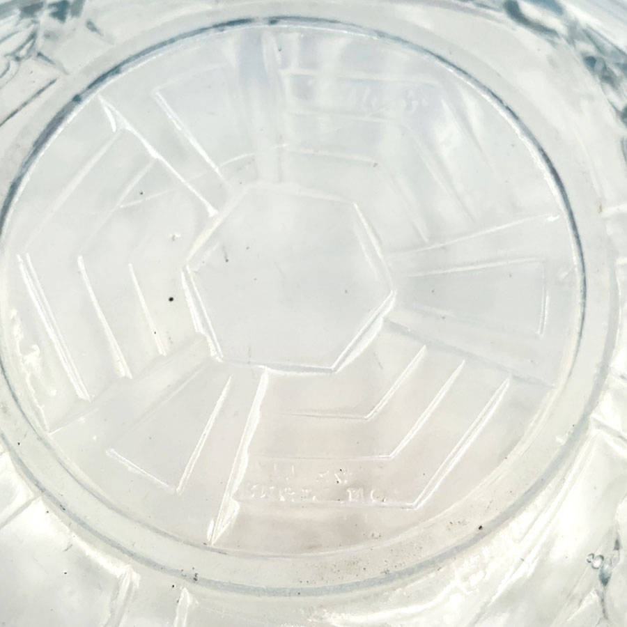 Art Deco Opalescent Jobling Glass Flower Range Bowl C1930