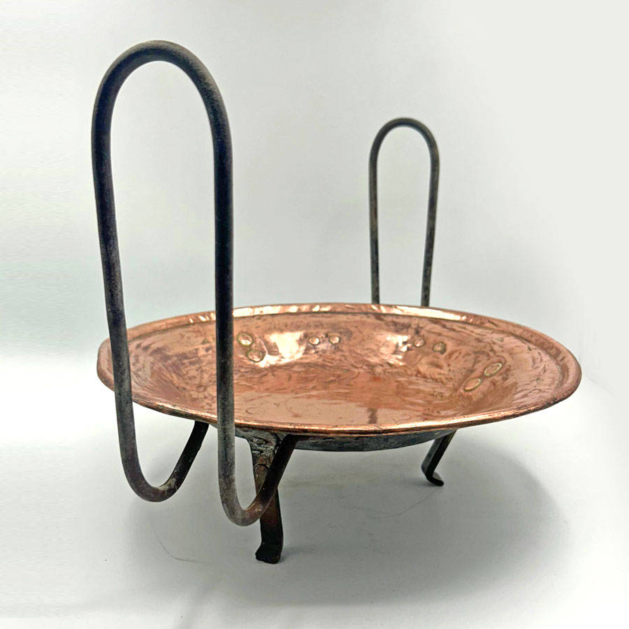 Cape Copper Tart Pan And Cover 20th Applied Handles