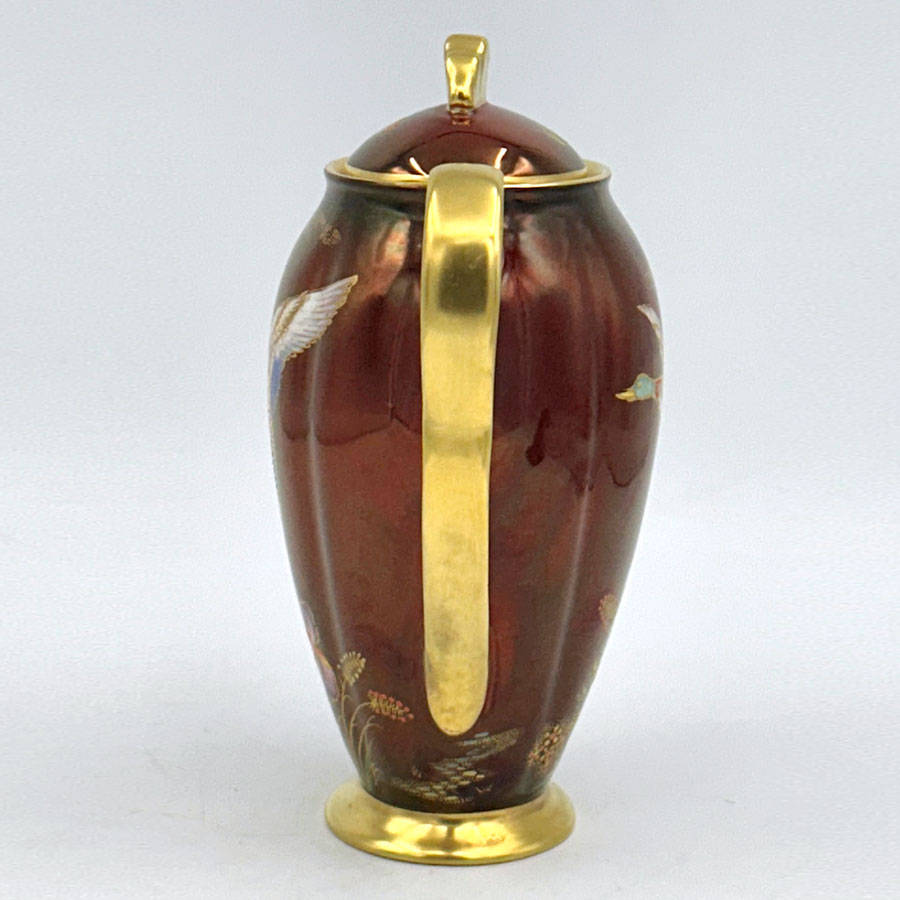 Carlton Ware Chinoiserie Rouge Royale Mallard Coffee Pot