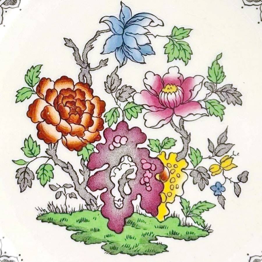 Copeland Spode Chinese Rose Tea Trio Original