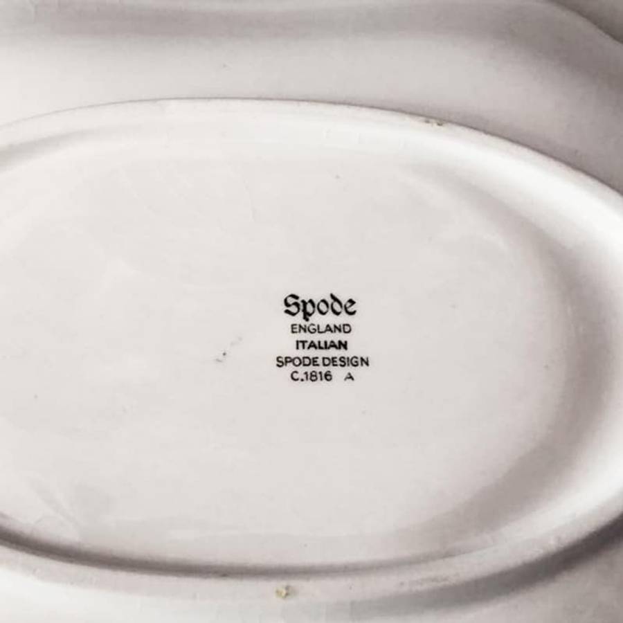 Copeland Spode Blue Italian Pattern Gravy Boat Modern Marking