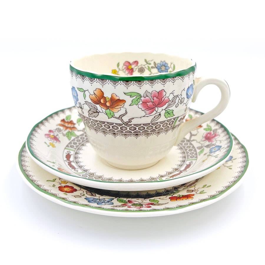 Copeland Spode Chinese Rose Tea Trio Original