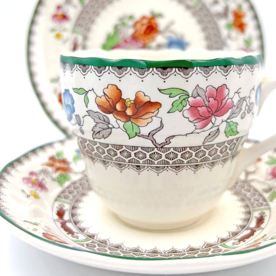 Copeland Spode Chinese Rose Tea Trio Original
