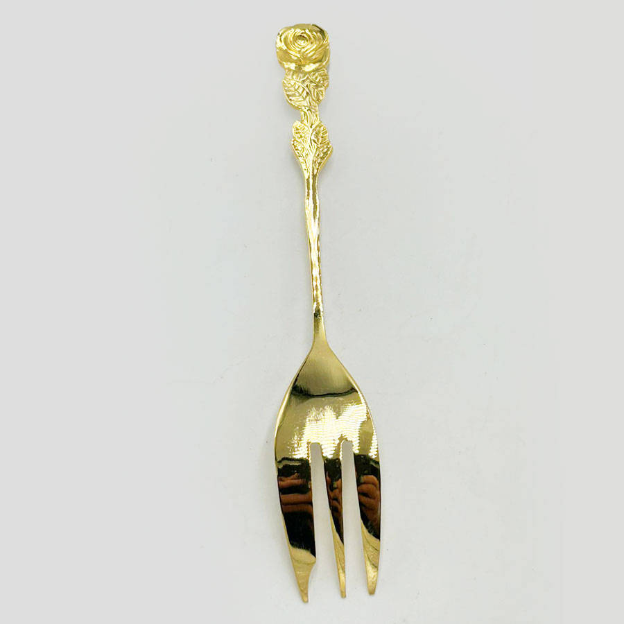Eetrite 24ct Gold Plated Relief Rose Royal Albert Cake Forks