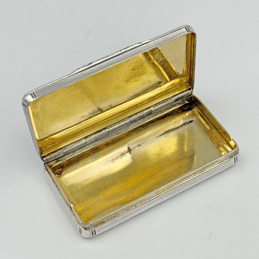 French Silver And Enamel Top Pill Box Viellard C1819