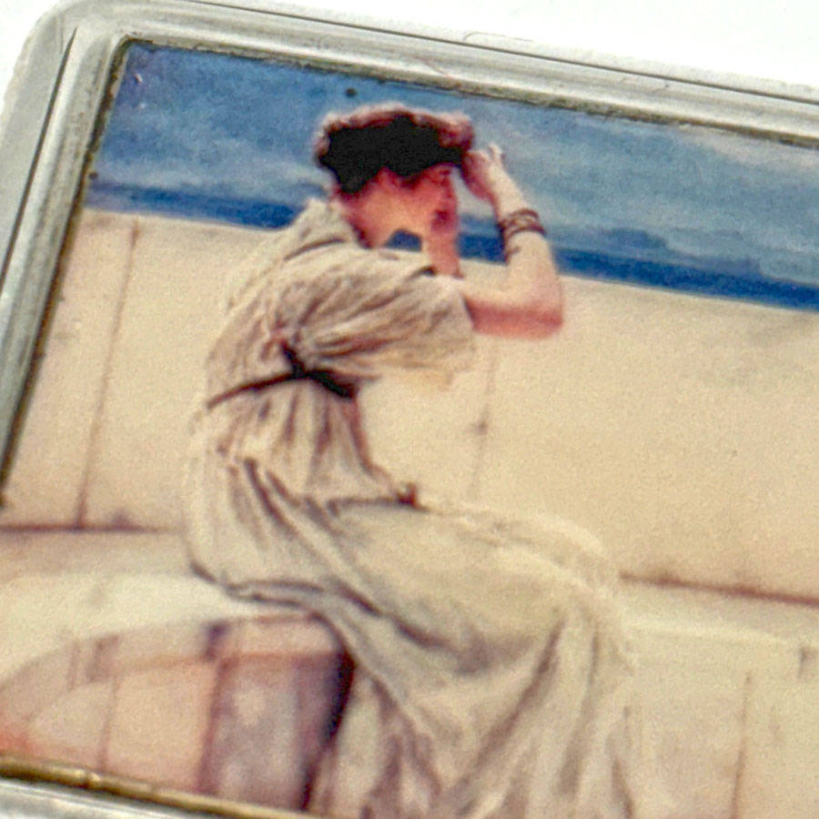 French Silver And Enamel Top Pill Box Viellard C1819