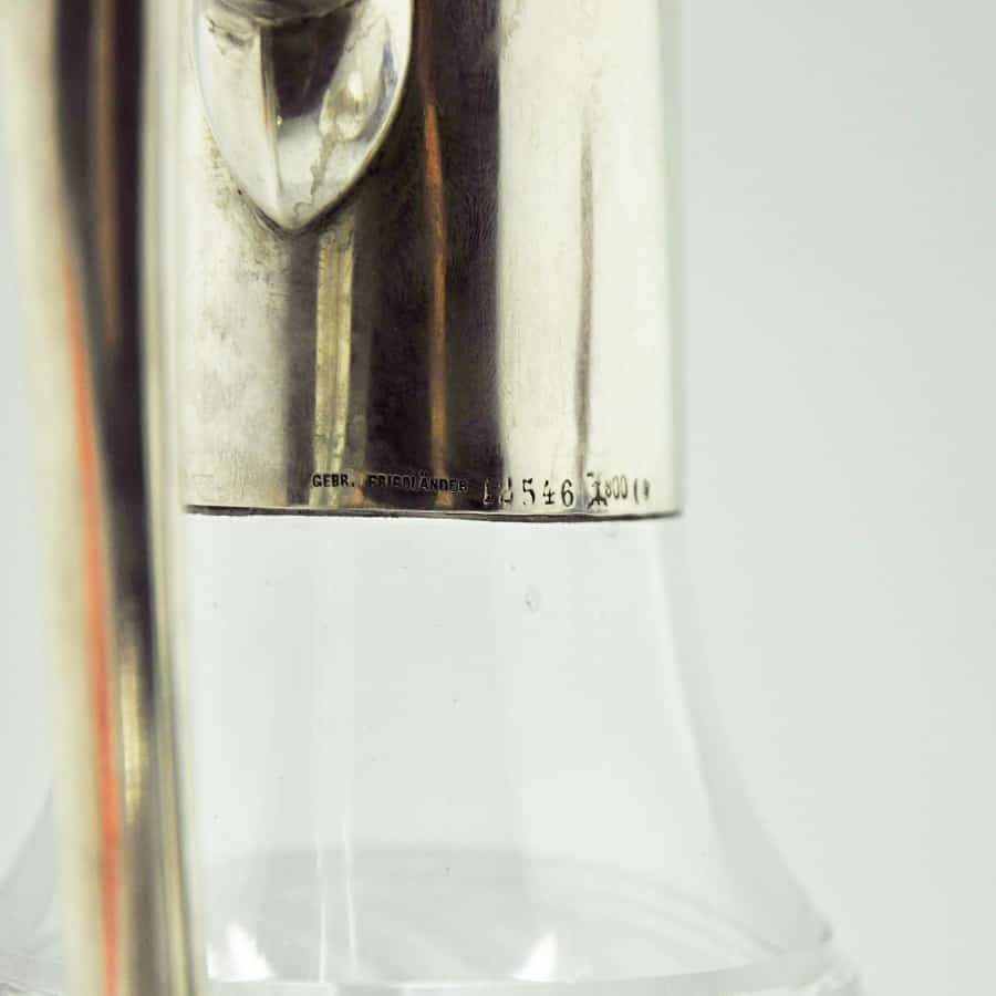 German Friedlander Silver and Crystal Claret Jug