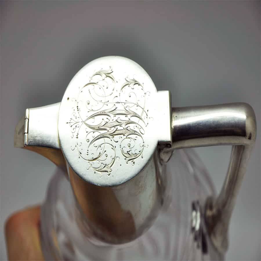 German Friedlander Silver and Crystal Claret Jug