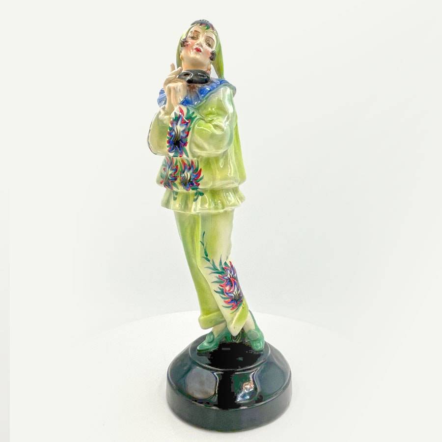 Goldscheider Art Deco Pierrette Figurine By Damon and Lorenzl C1925